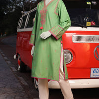 Lawn Green Kurti - J. Junaid Jamshed