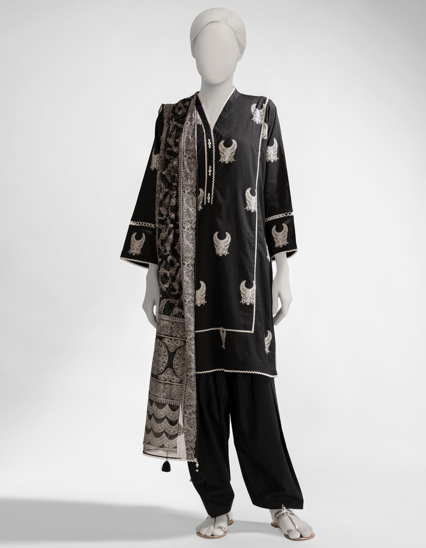 Lawn Multicolor Unstitched Suit - J. Junaid Jamshed