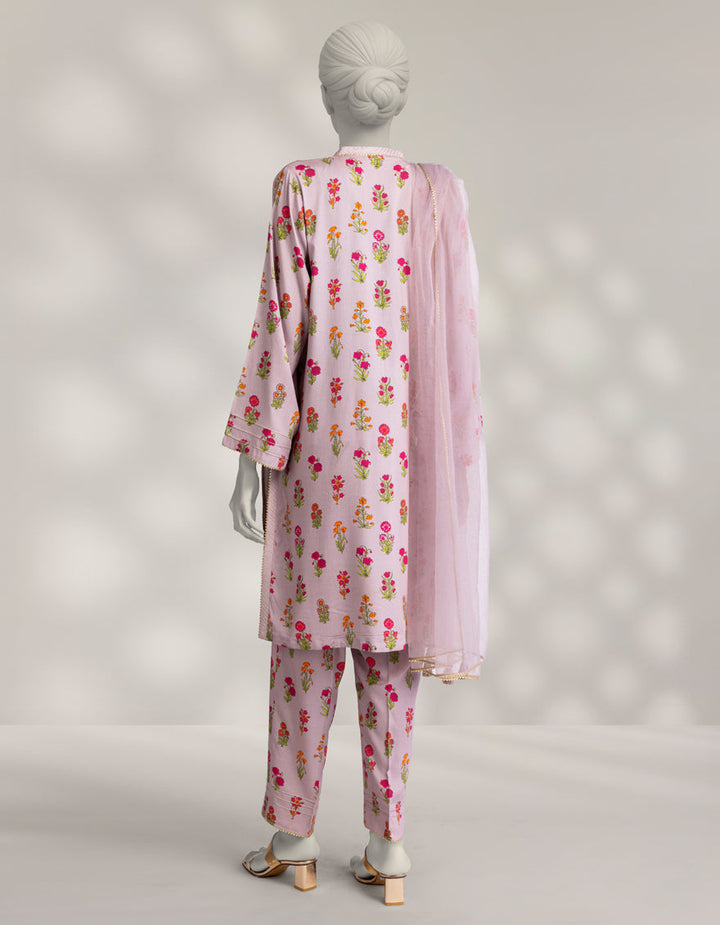 Linen Purple Stitched Suit - J. Junaid Jamshed