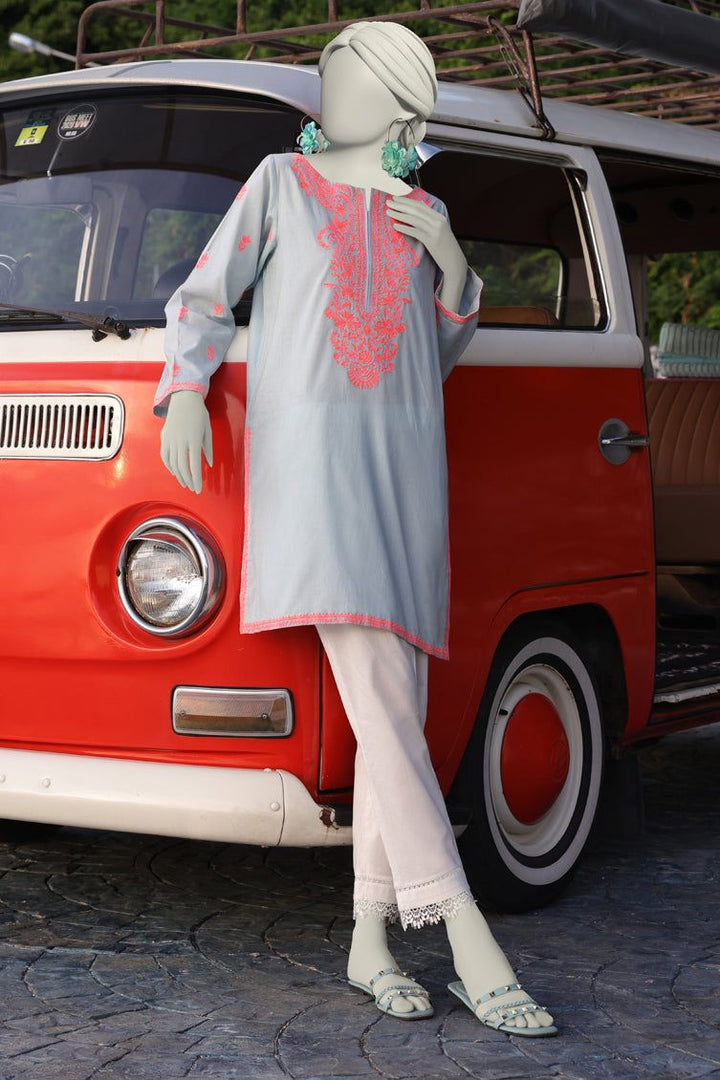Lawn Blue Kurti - J. Junaid Jamshed