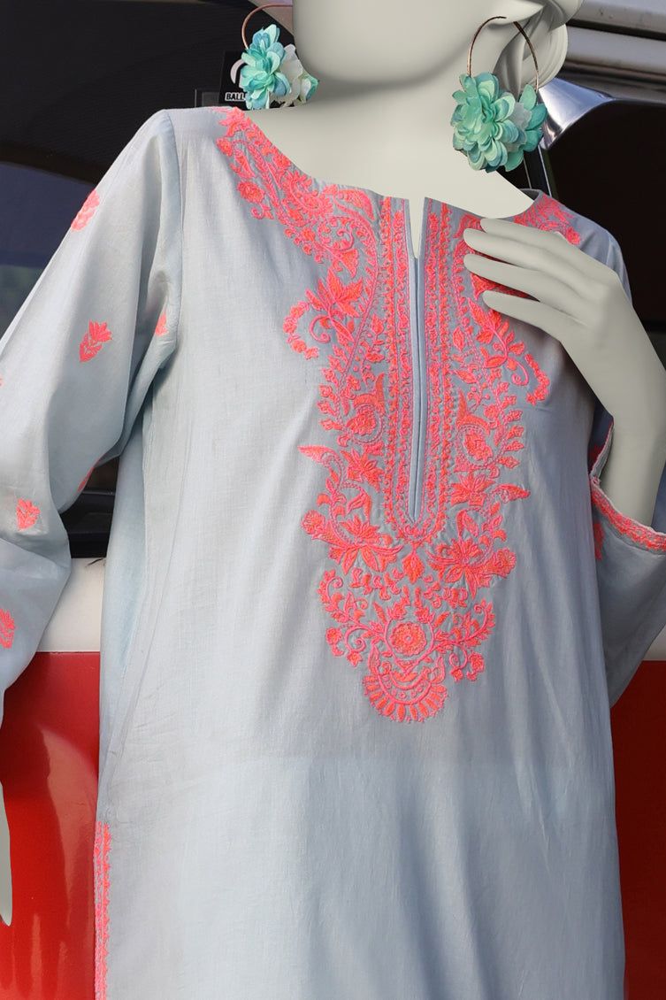 Lawn Blue Kurti - J. Junaid Jamshed
