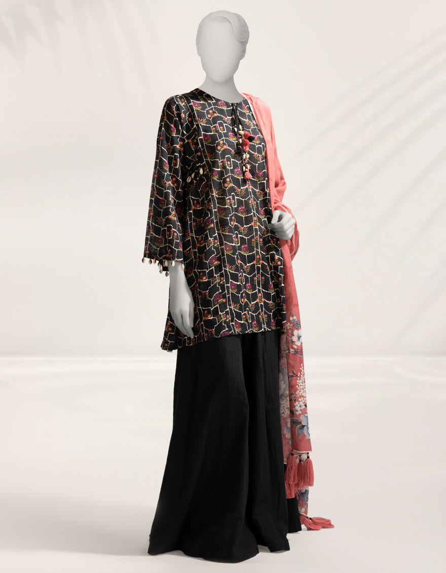 Khaddar Multicolor Unstitched Suit - J. Junaid Jamshed
