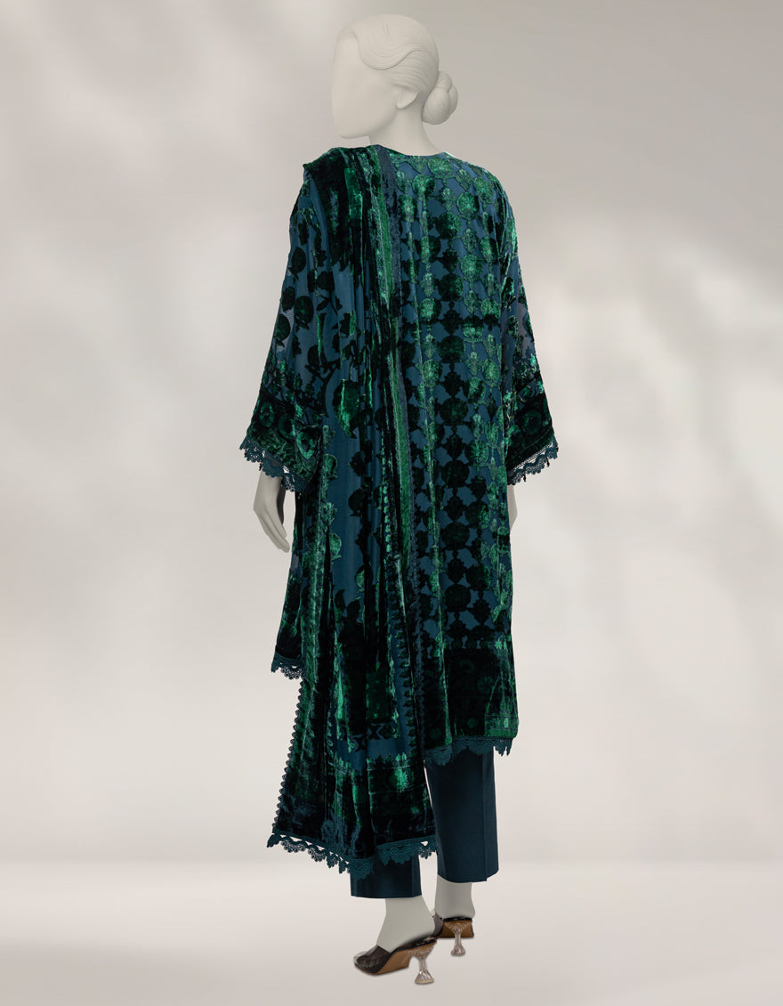 Palachi Multicolor Unstitched Suit - J. Junaid Jamshed
