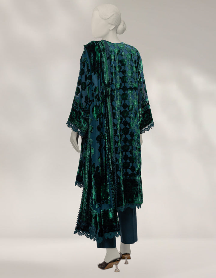 Palachi Multicolor Unstitched Suit - J. Junaid Jamshed