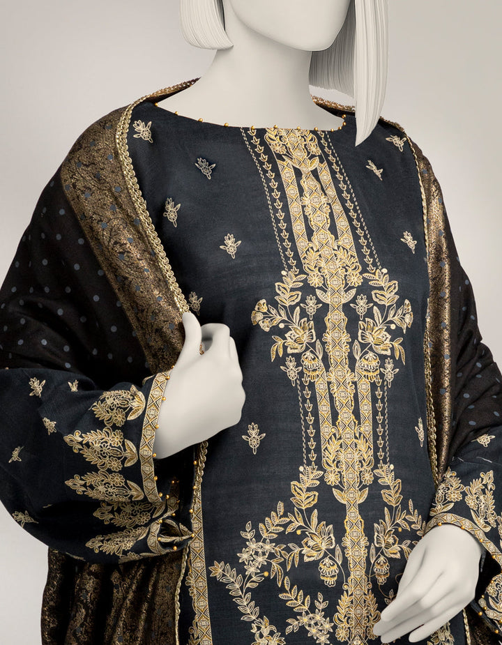 Khaddar Slub Multicolor Unstitched Suit - J. Junaid Jamshed