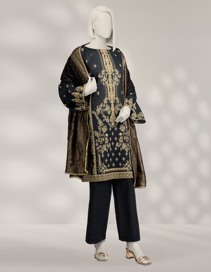 Khaddar Slub Multicolor Unstitched Suit - J. Junaid Jamshed