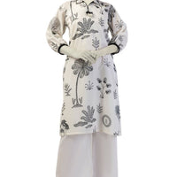 Lawn White Kurti- J. Junaid Jamshed