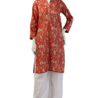 Lawn Orange Kurti- J. Junaid Jamshed