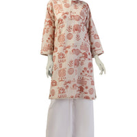 Lawn White Kurti- J. Junaid Jamshed