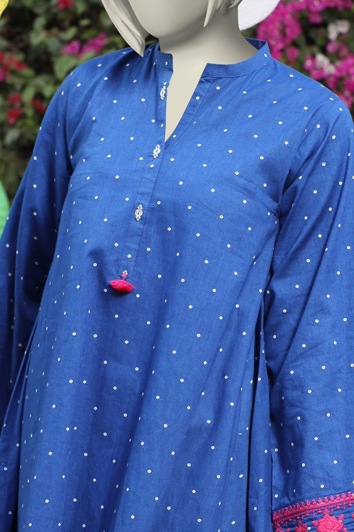 Lawn Blue Kurti - J. Junaid Jamshed