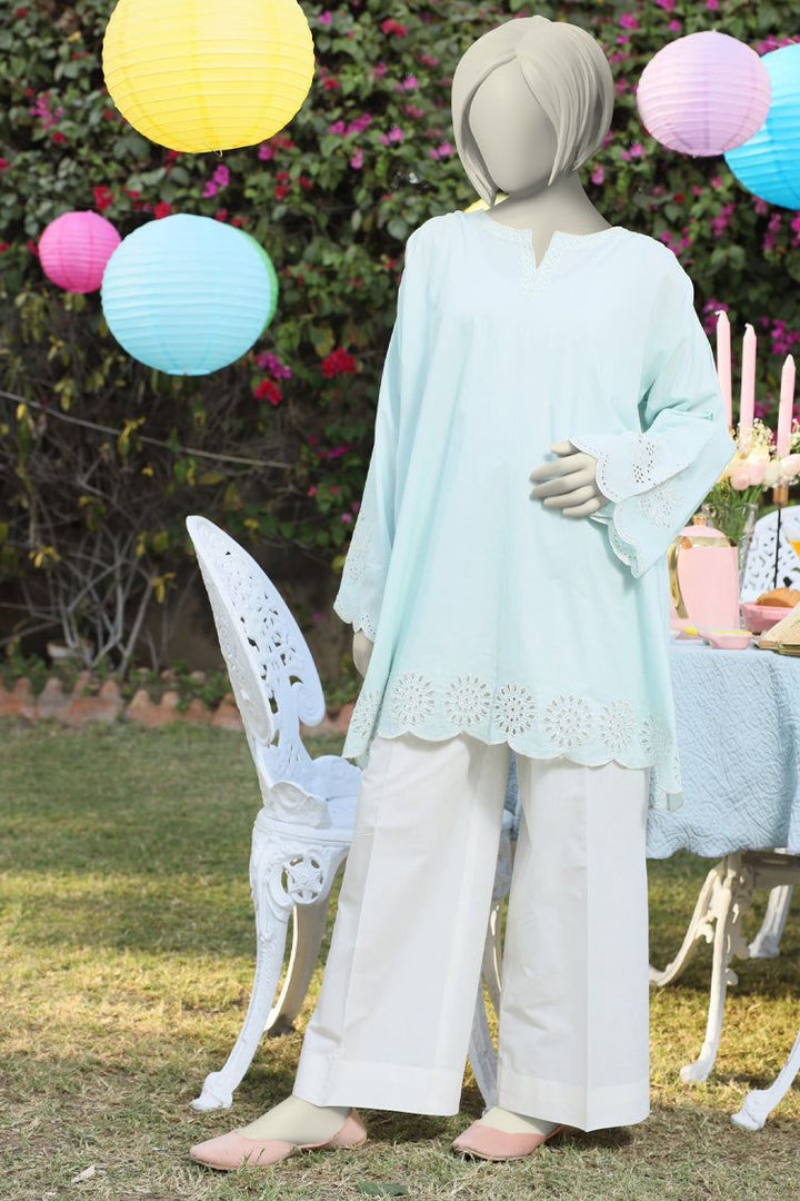 Lawn Green Kurti - J. Junaid Jamshed