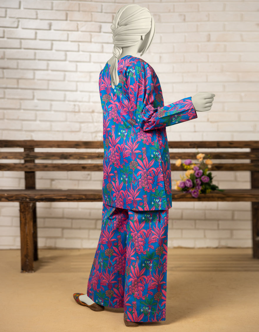 Lawn Blue Kurti - J. Junaid Jamshed