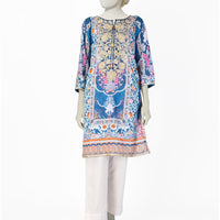Lawn Blue Kurti - J. Junaid Jamshed
