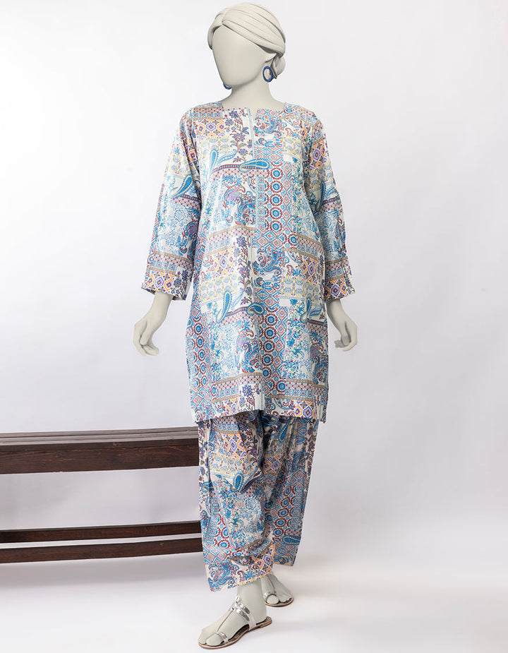 Lawn Multicolor Kurti - J. Junaid Jamshed