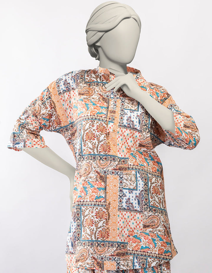 Lawn Multicolor Kurti - J. Junaid Jamshed