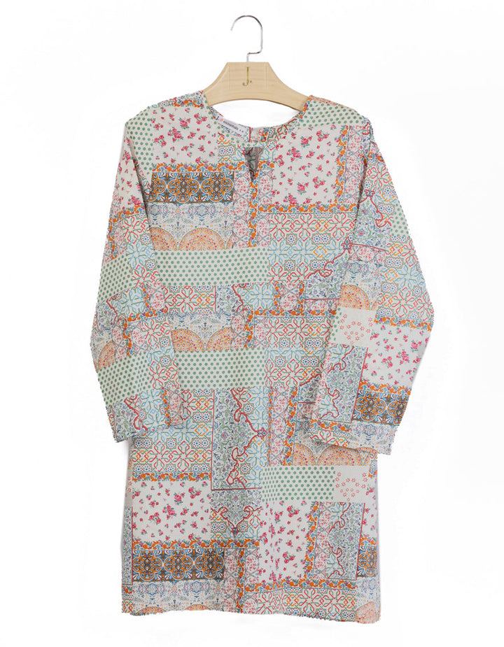 Lawn Multicolor Kurti - J. Junaid Jamshed