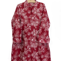Lawn Maroon Kurti - J. Junaid Jamshed