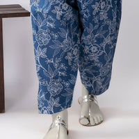 Lawn Blue Trouser - J. Junaid Jamshed