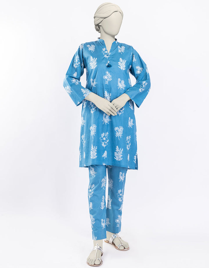 Lawn Blue Kurti - J. Junaid Jamshed