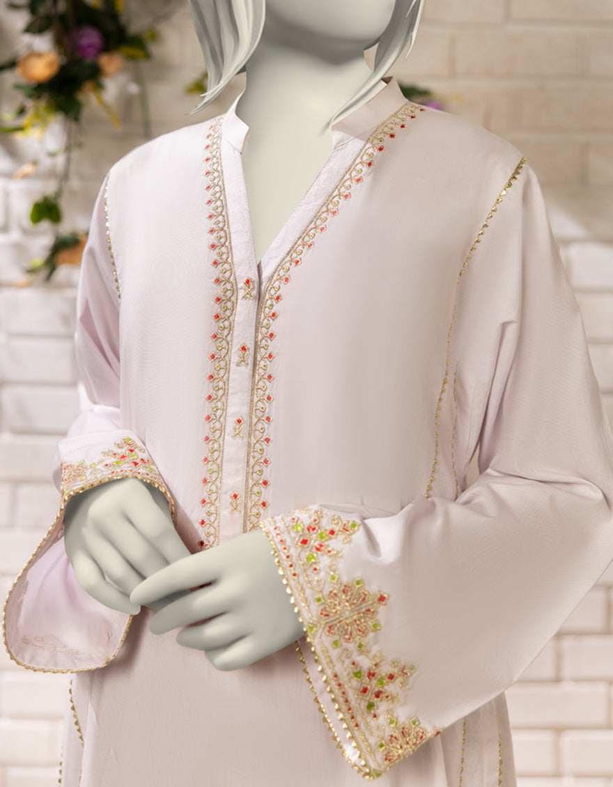Lawn White Stitched Suit - J. Junaid Jamshed