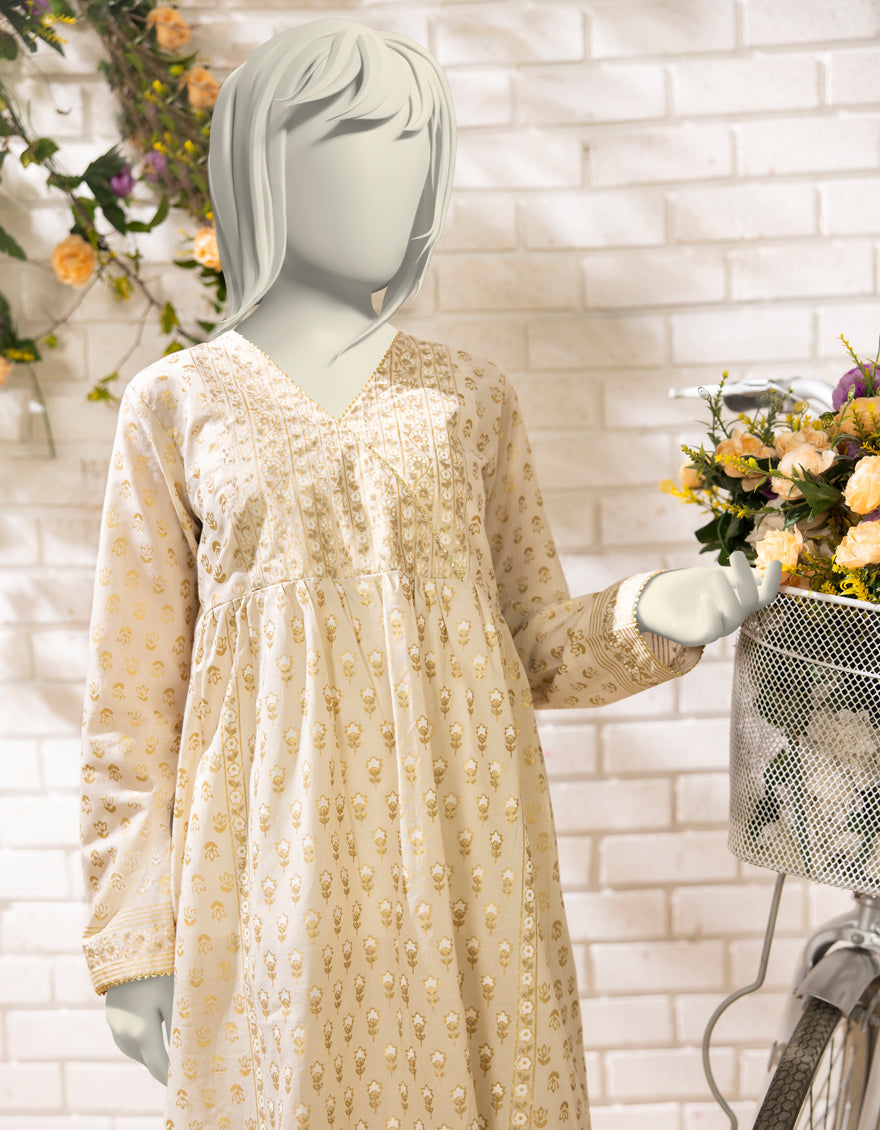 Lawn Beige Stitched Suit - J. Junaid Jamshed