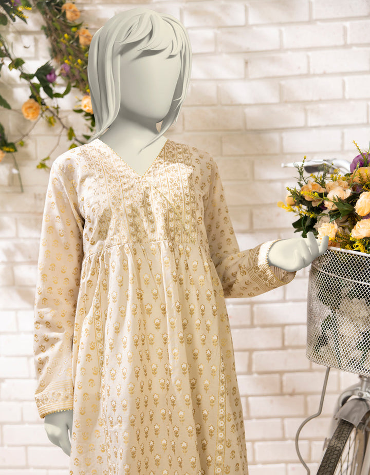 Lawn Beige Stitched Suit - J. Junaid Jamshed