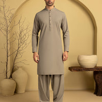 Blended Sage Green Unstitched Suit - J. Junaid Jamshed