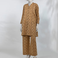 Lawn Brown Kurti - J. Junaid Jamshed