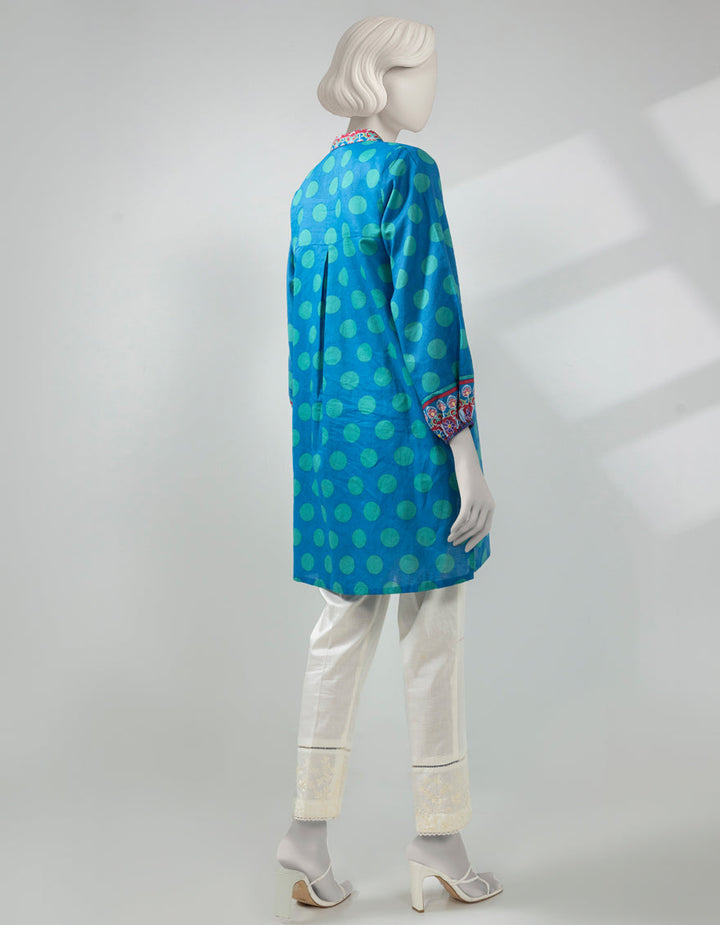 Lawn Blue Kurti - J. Junaid Jamshed