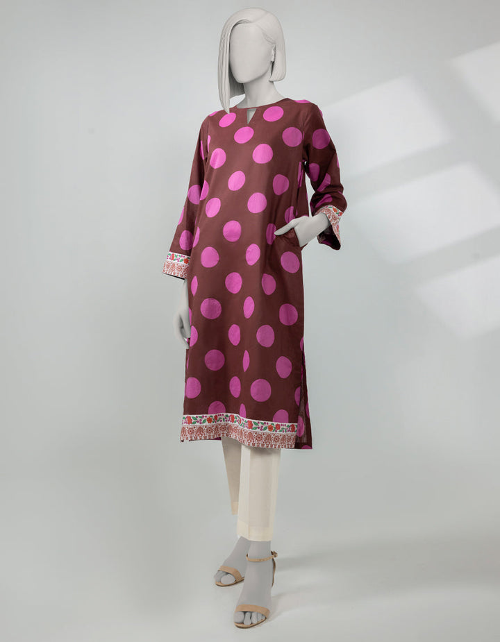 Lawn Brown Kurti - J. Junaid Jamshed