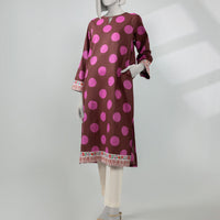 Lawn Brown Kurti - J. Junaid Jamshed
