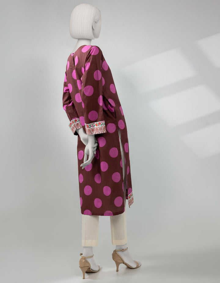 Lawn Brown Kurti - J. Junaid Jamshed