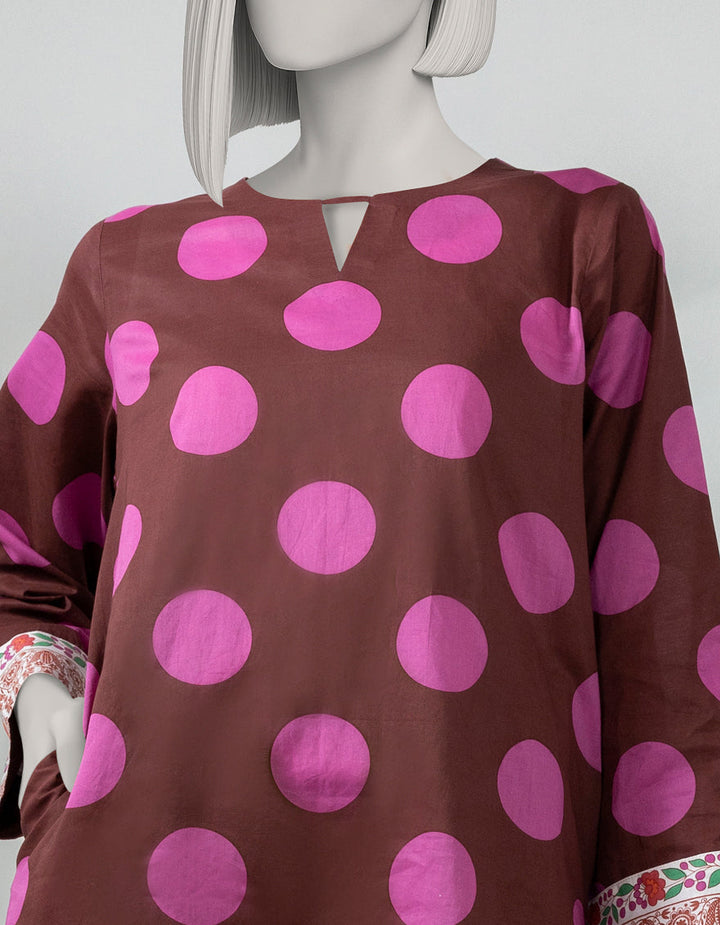 Lawn Brown Kurti - J. Junaid Jamshed