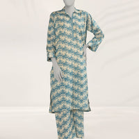 Lawn Off White Kurti - J. Junaid Jamshed