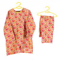Lawn Red Stitched Suit - J. Junaid Jamshed