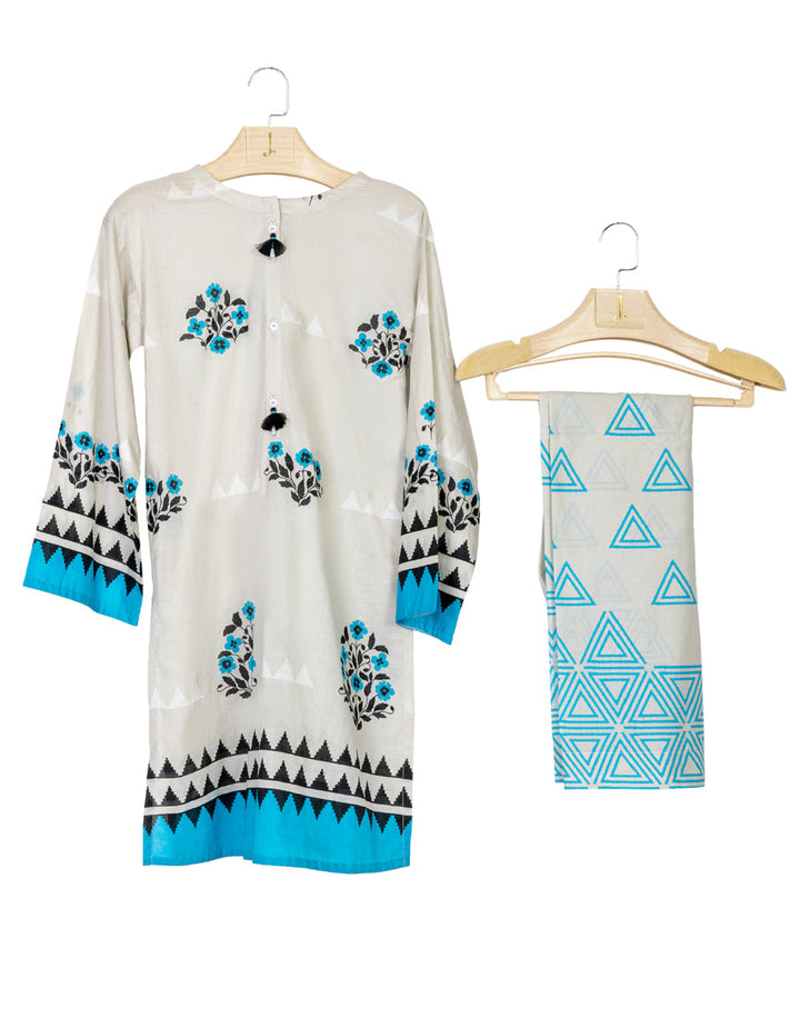 Lawn Beige Stitched Suit - J. Junaid Jamshed