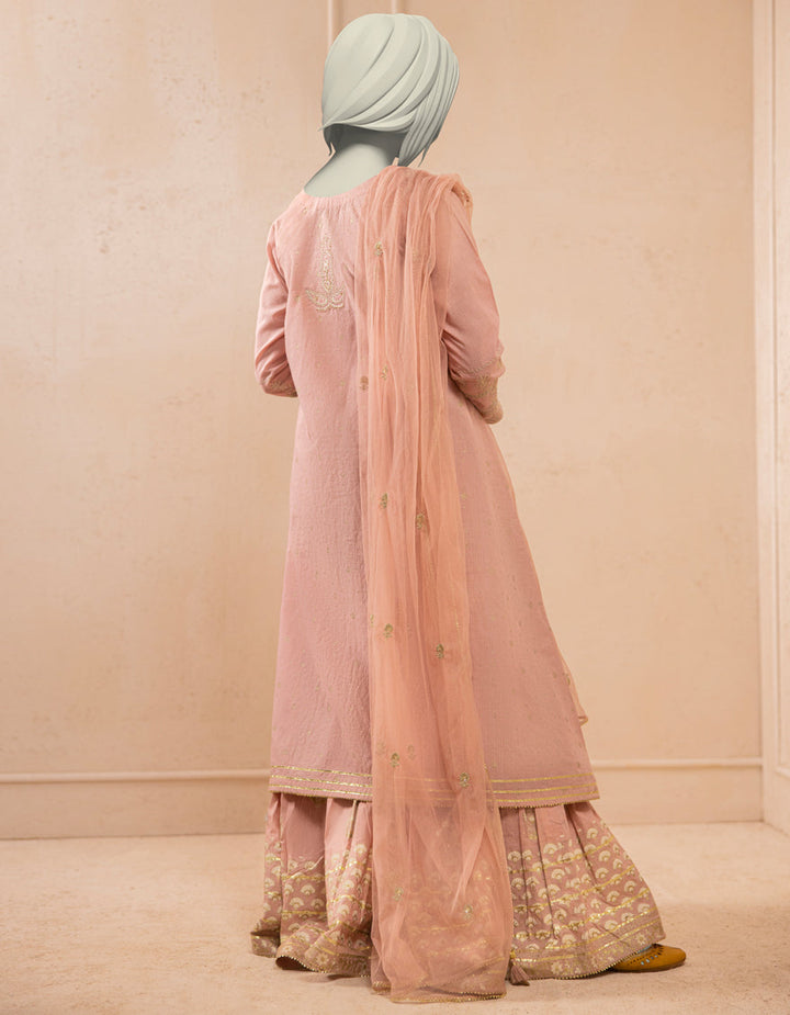 Dyed Pink Stitched Suit - J. Junaid Jamshed