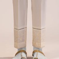 Lawn Off White Trouser - J. Junaid Jamshed