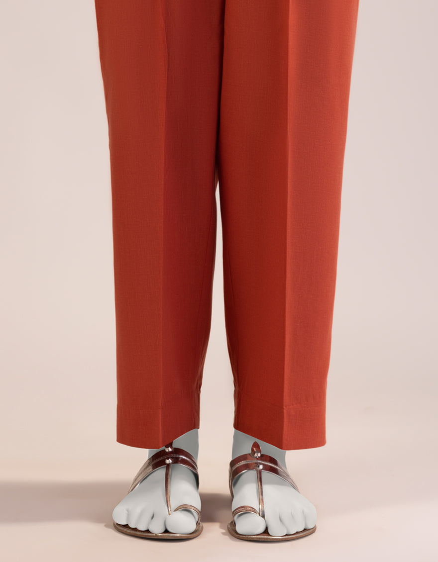Lawn Brown Trouser - J. Junaid Jamshed
