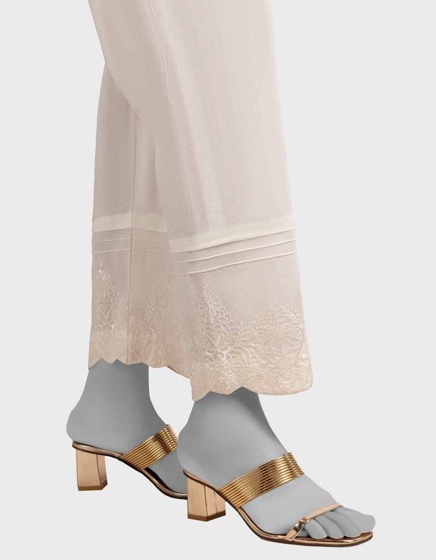 Cambric Off White Trouser - J. Junaid Jamshed