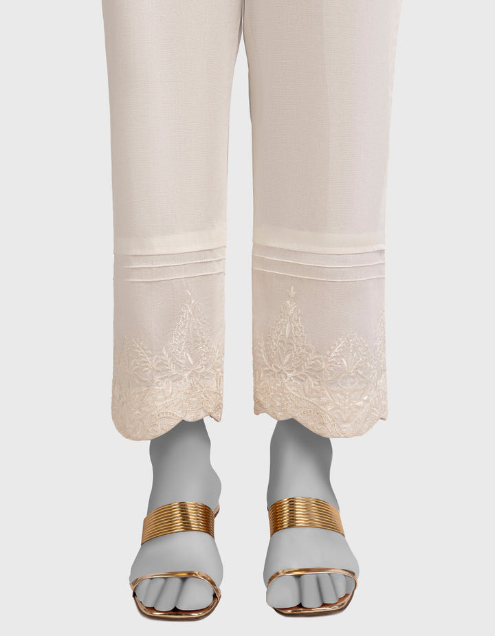 Cambric Off White Trouser - J. Junaid Jamshed