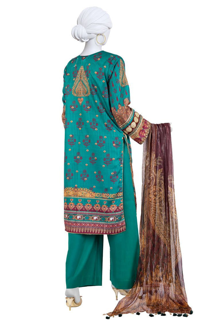 Dobby Green Stitched Suit - J. Junaid Jamshed