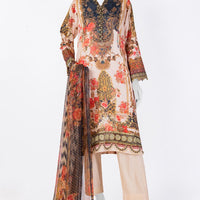 Dobby Brown Unstitched Suit - J. Junaid Jamshed
