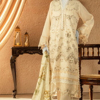 Lawn White Unstitched Suit - J. Junaid Jamshed