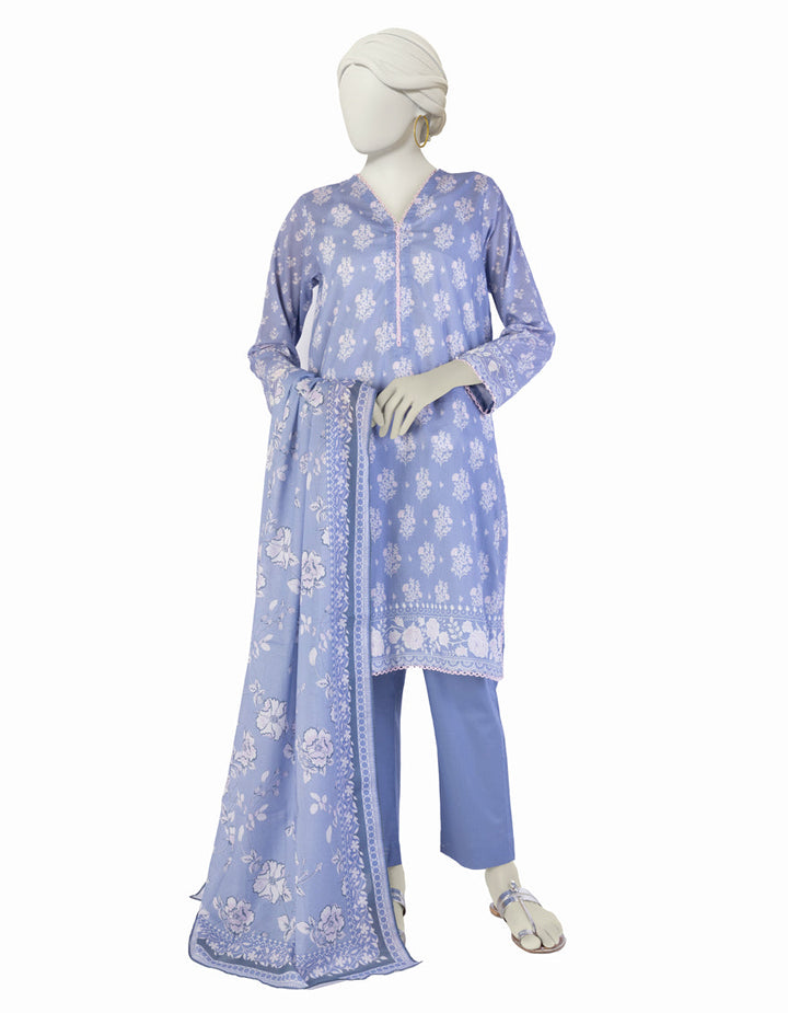 Lawn Lilac Stitched Suit - J. Junaid Jamshed
