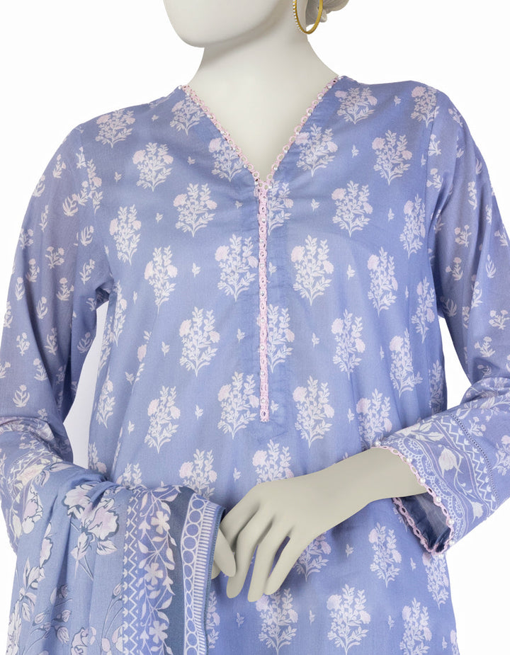 Lawn Lilac Stitched Suit - J. Junaid Jamshed