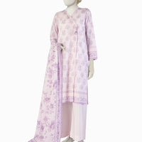 Lawn Lilac Stitched Suit - J. Junaid Jamshed