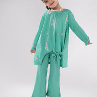 Dobby Green Stitched Suit - J. Junaid Jamshed