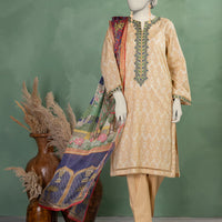 Lawn Multicolor Unstitched Suit - J. Junaid Jamshed