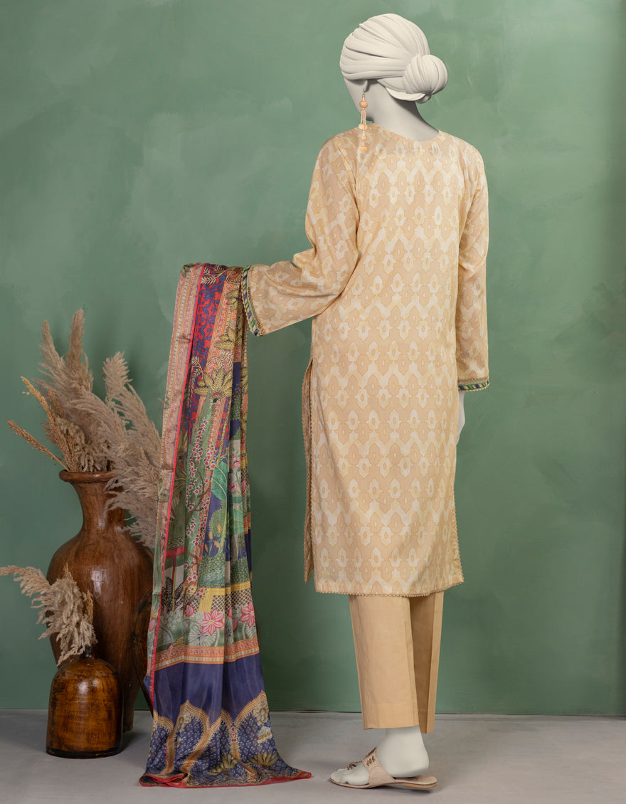 Lawn Multicolor Unstitched Suit - J. Junaid Jamshed